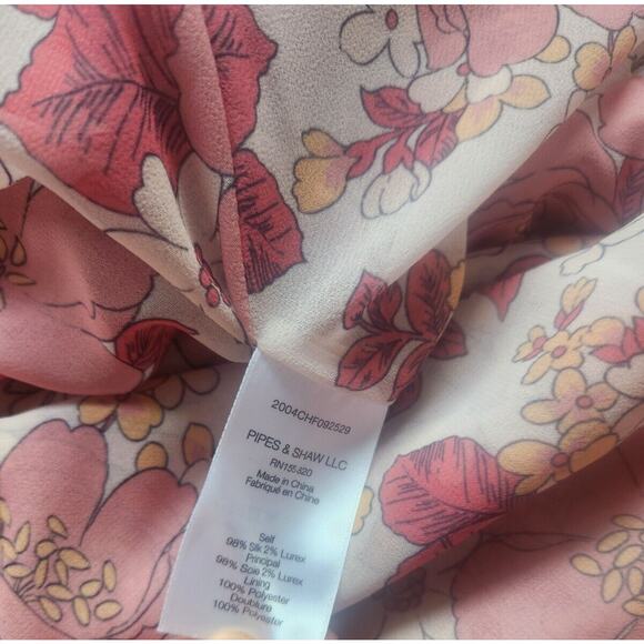 NWT Veronica Beard Floral Short Sleeve Ruffle Mick Maxi Dress Sz 2 Melon #2J421 - Picture 13 of 14